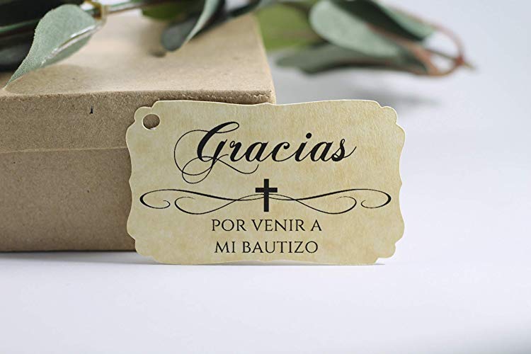 Gracias Por Venir A Mi Bautizo (Set of 40) Tag - De Bautizos