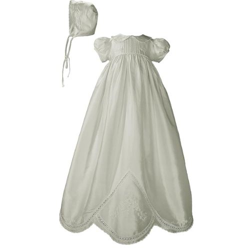 Vestido Dupioni de seda blanca para niñas