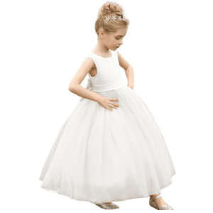 vestidos primera comunion 2024 ABAO SISTER Vestido de princesa de tul de satén para niñas de flores
