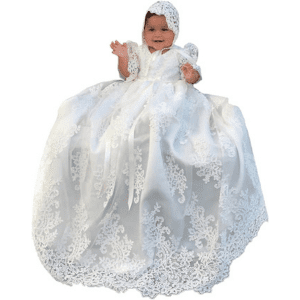 Lovely Lace Girls Christening Gowns Dresses-vestidod e bautizo para bebés