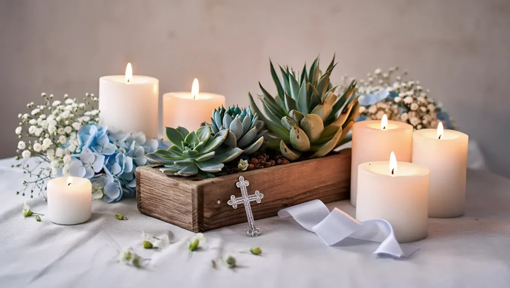 centros de mesa bautizo originales DIY